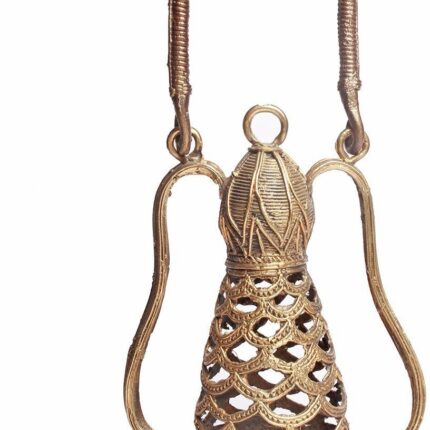 Slice of Bengal Dokra Lamp Showpiece  -  18 cm