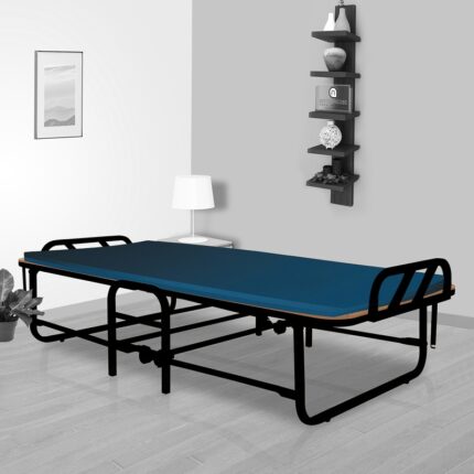 Freddie Roll-Away Single Bed in Black Finish