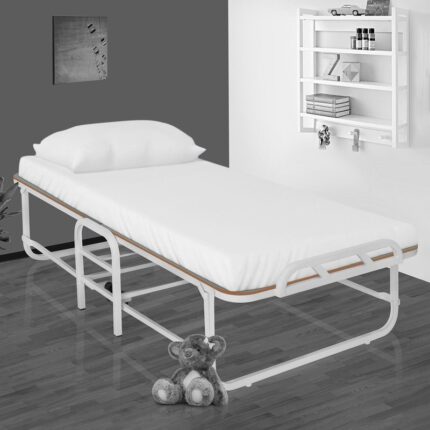 Freddie Roll-Away Single Bed in Grey Finish