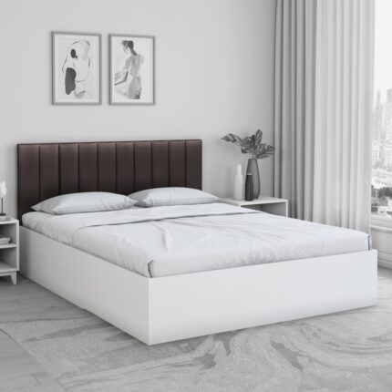 Fusion King Size Bed In White Colour